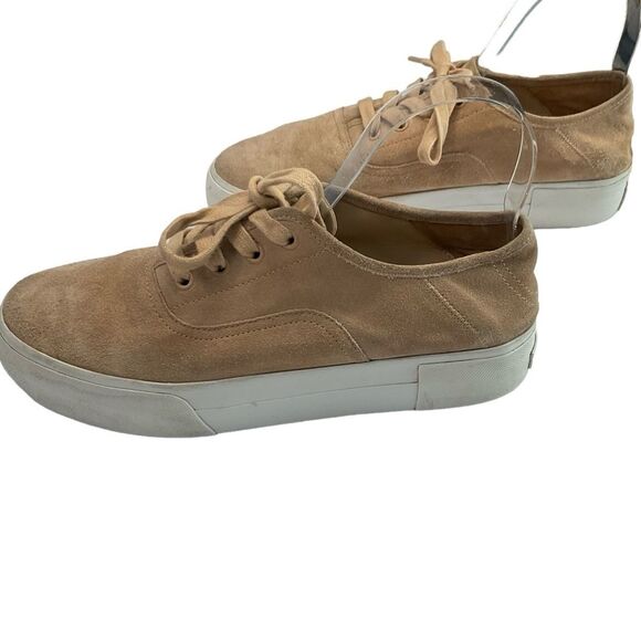 Vince Tan Suede Platform Low Top Sneakers Size 8.5 - Picture 13 of 14